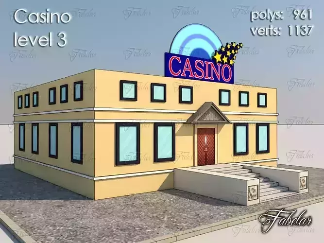 Casino Level Low-poly 3D model