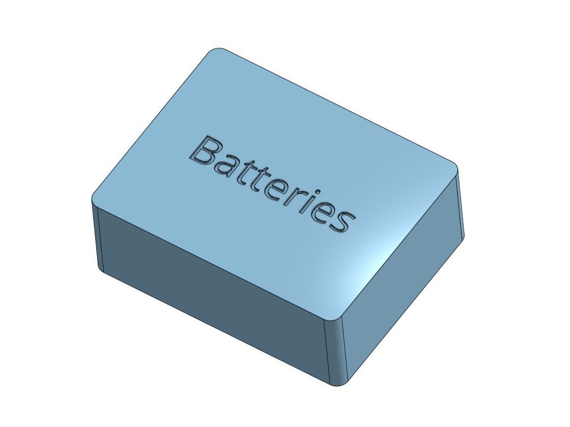 Storage box for electric batteries 3D print model_3