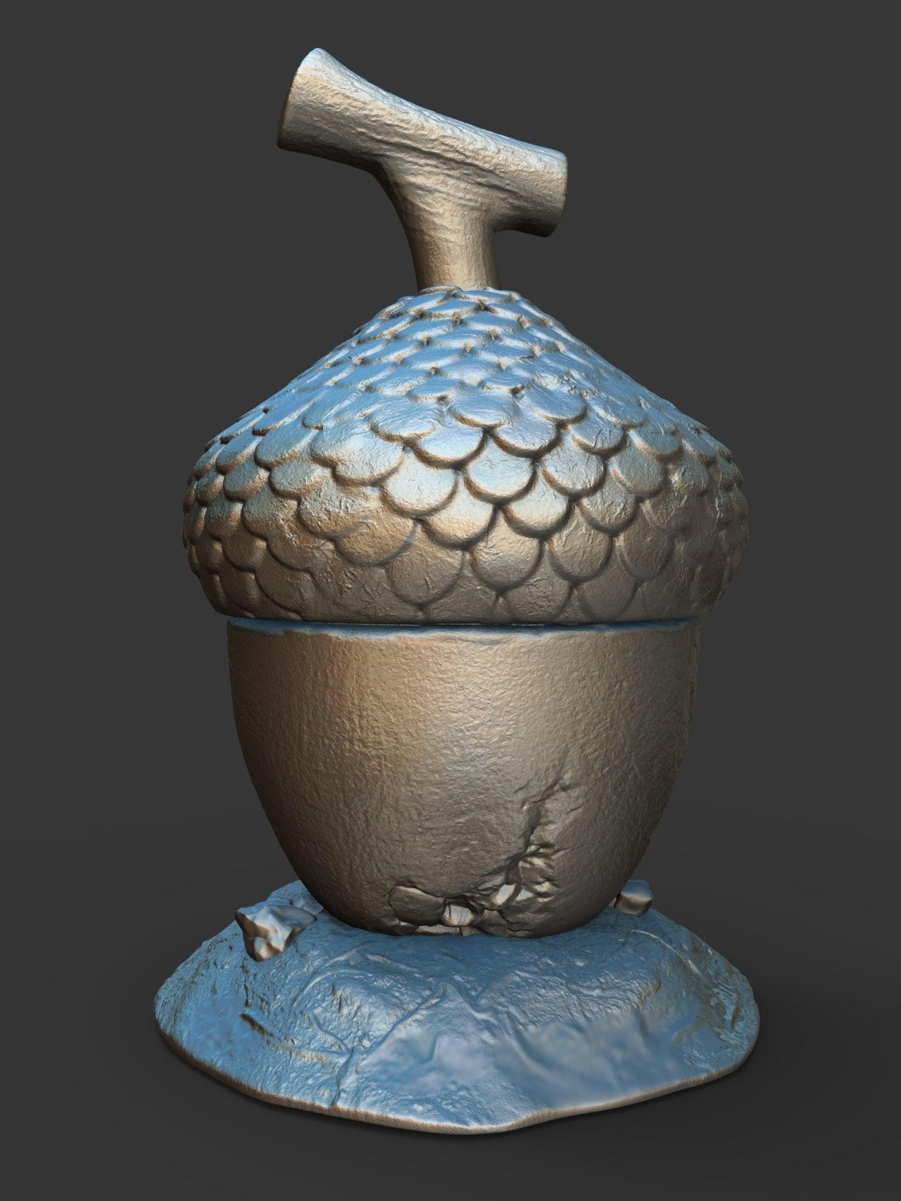 acorn cute forest house squirrels 3D print model_3