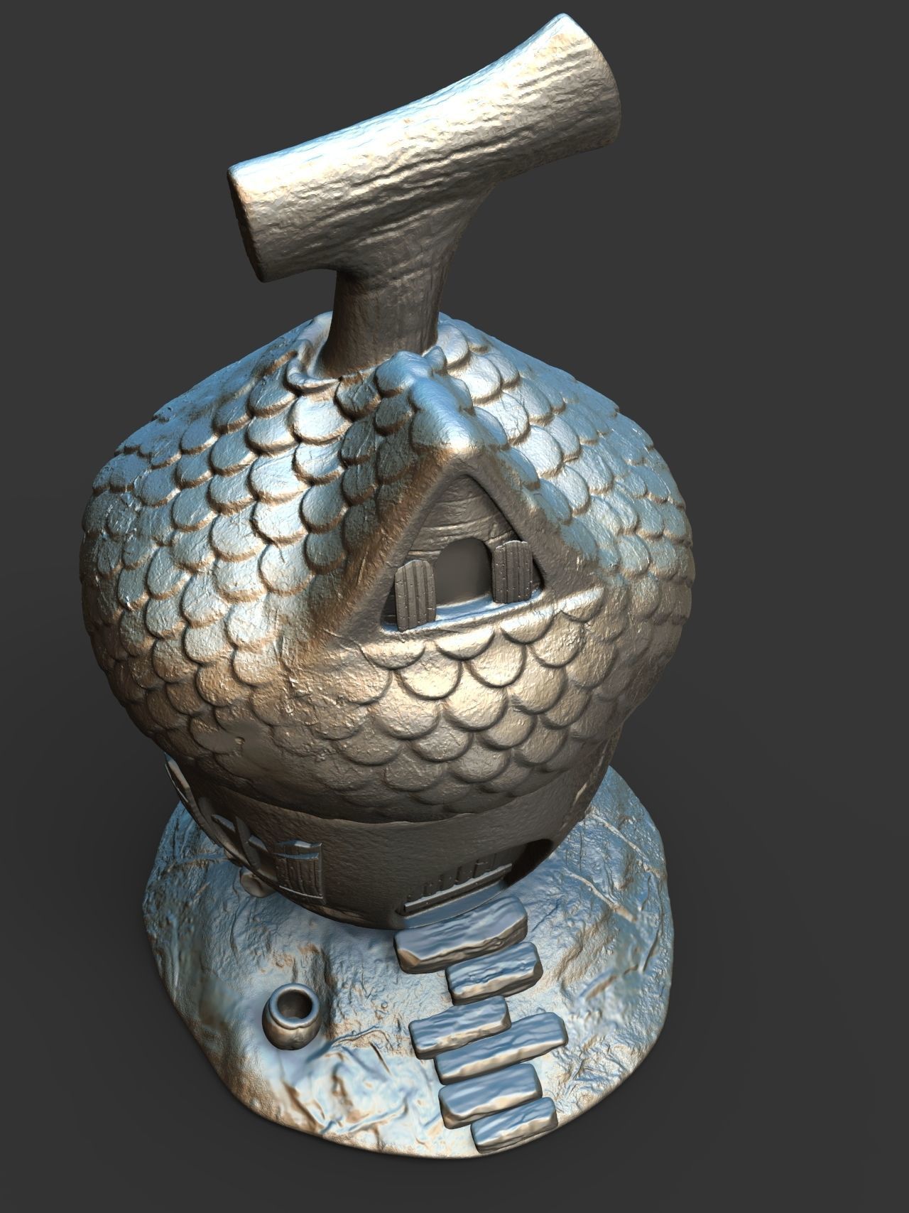 acorn cute forest house squirrels 3D print model_5