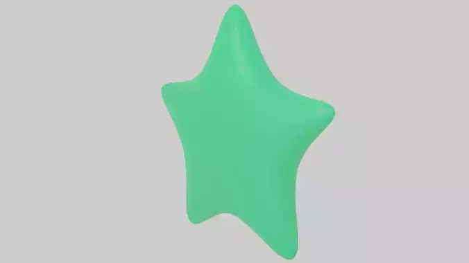 Cartoon star green