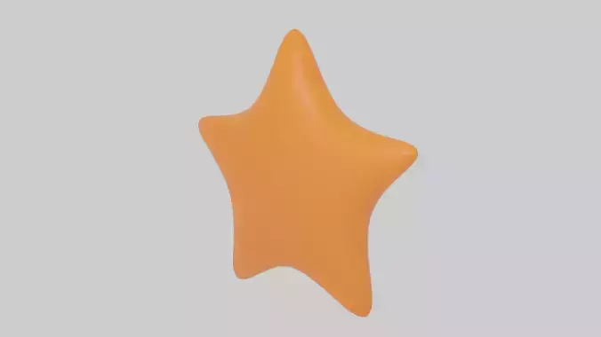Cartoon star orange
