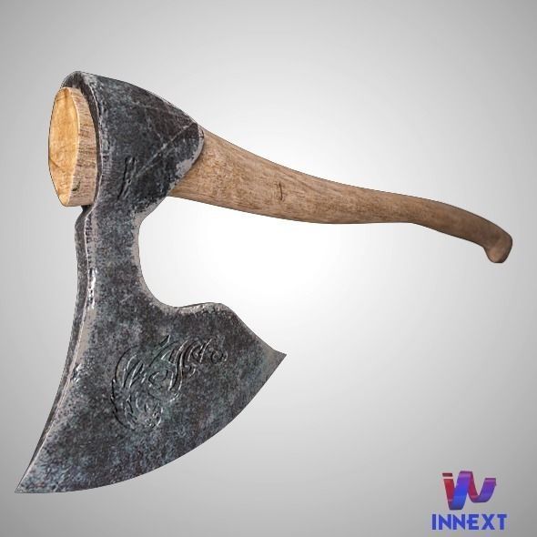 Viking Axe 3D model_1