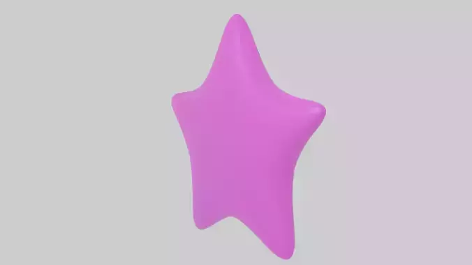 Cartoon star pink
