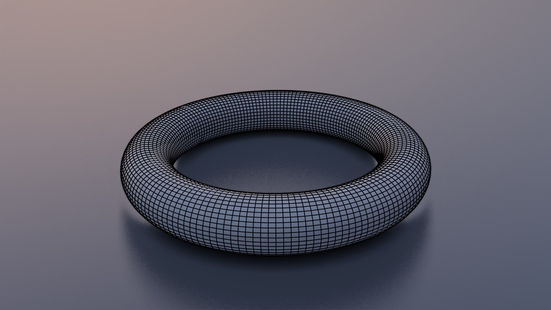 Ring Ball Low-poly 3D model_1