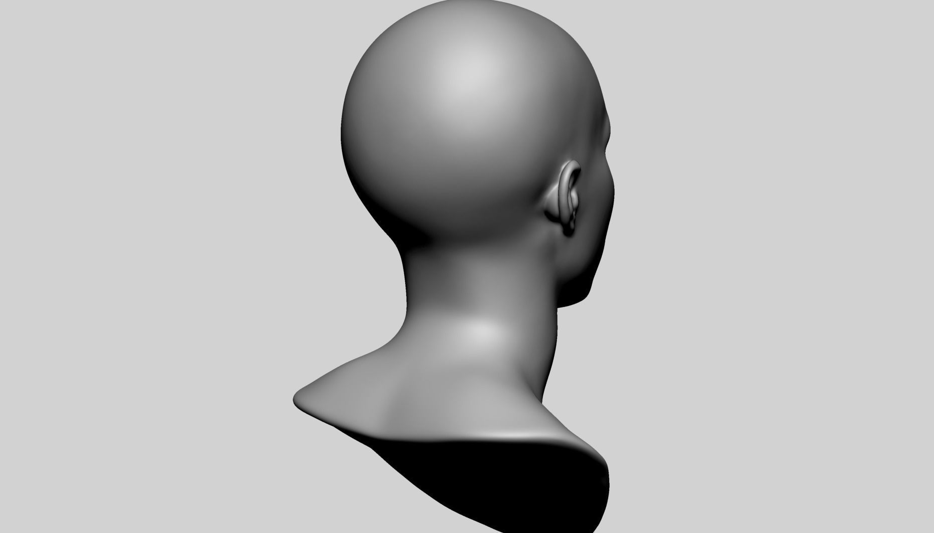 Base Female Head v8 3D model_9