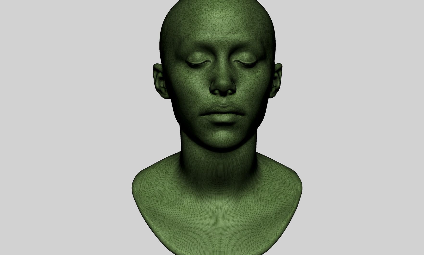 Base Female Head v8 3D model_13