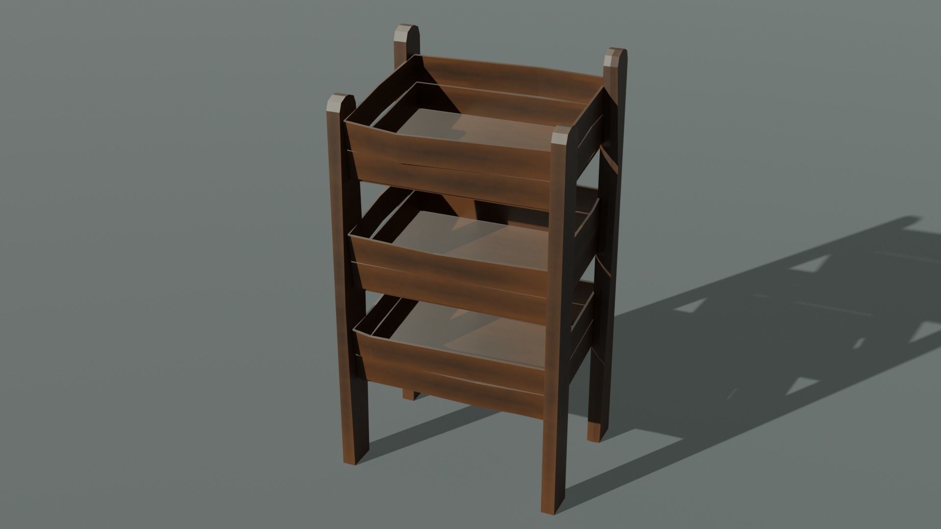  Set of 14 wooden boxes low poly game ready Free low-poly 3D model_24