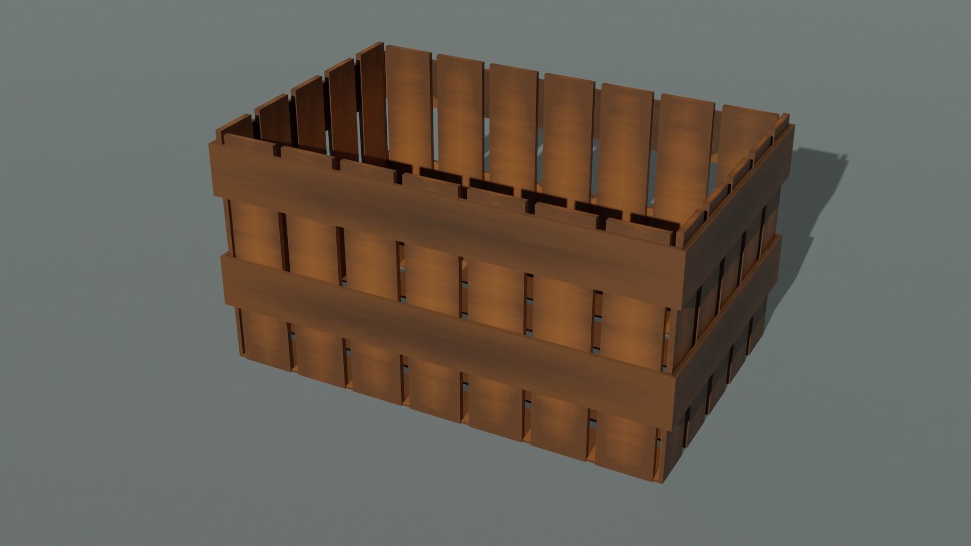  Set of 14 wooden boxes low poly game ready Free low-poly 3D model_8