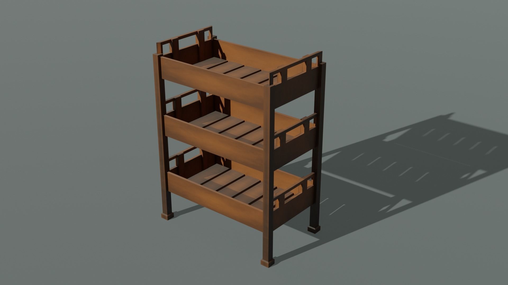  Set of 14 wooden boxes low poly game ready Free low-poly 3D model_26