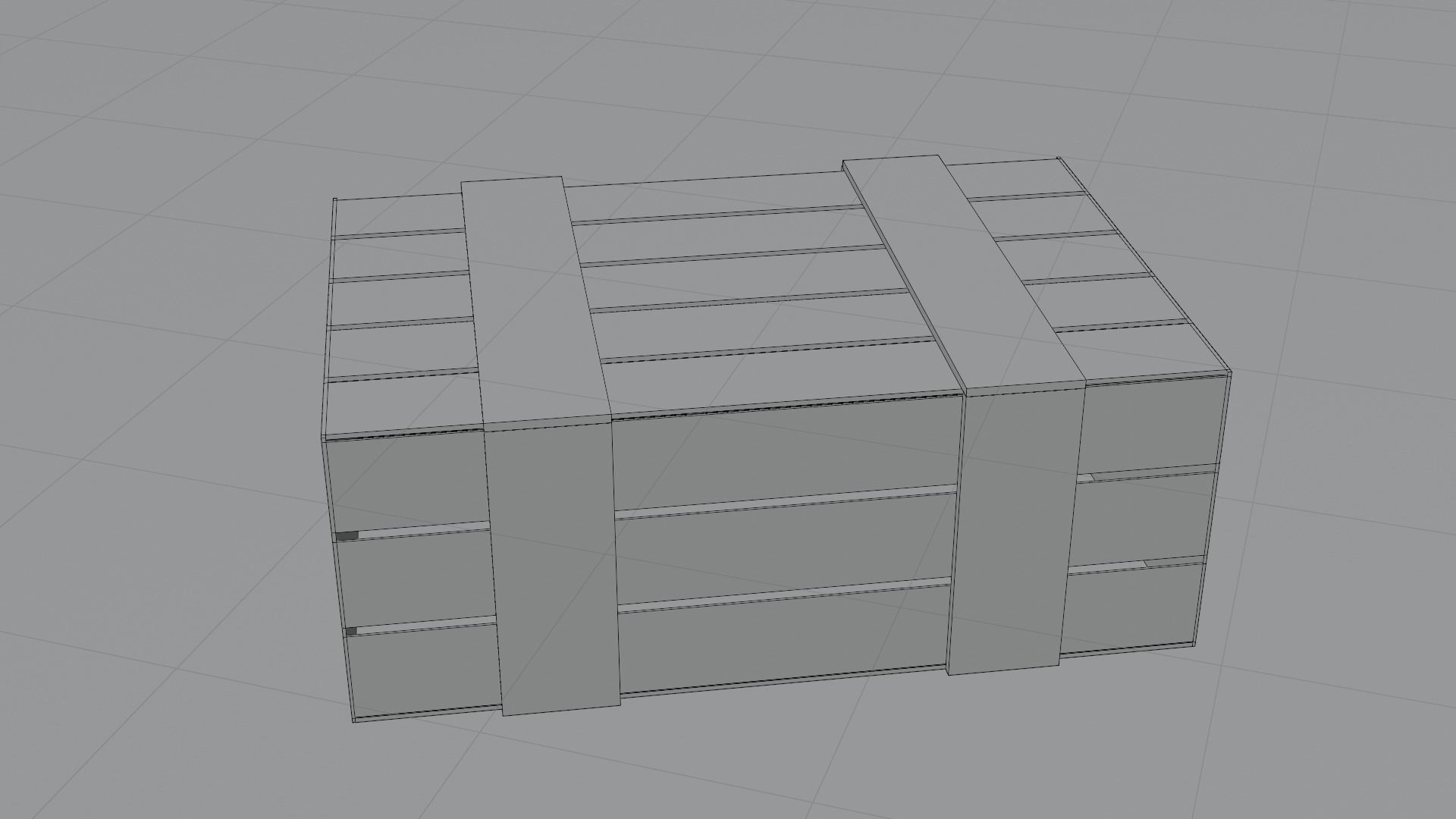  Set of 14 wooden boxes low poly game ready Free low-poly 3D model_23