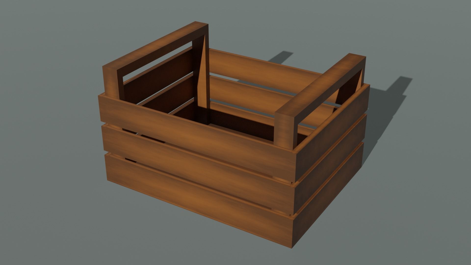  Set of 14 wooden boxes low poly game ready Free low-poly 3D model_10