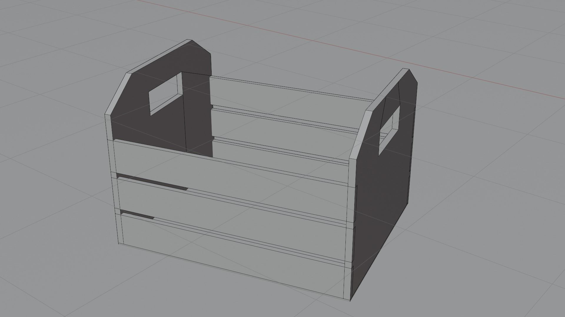  Set of 14 wooden boxes low poly game ready Free low-poly 3D model_13