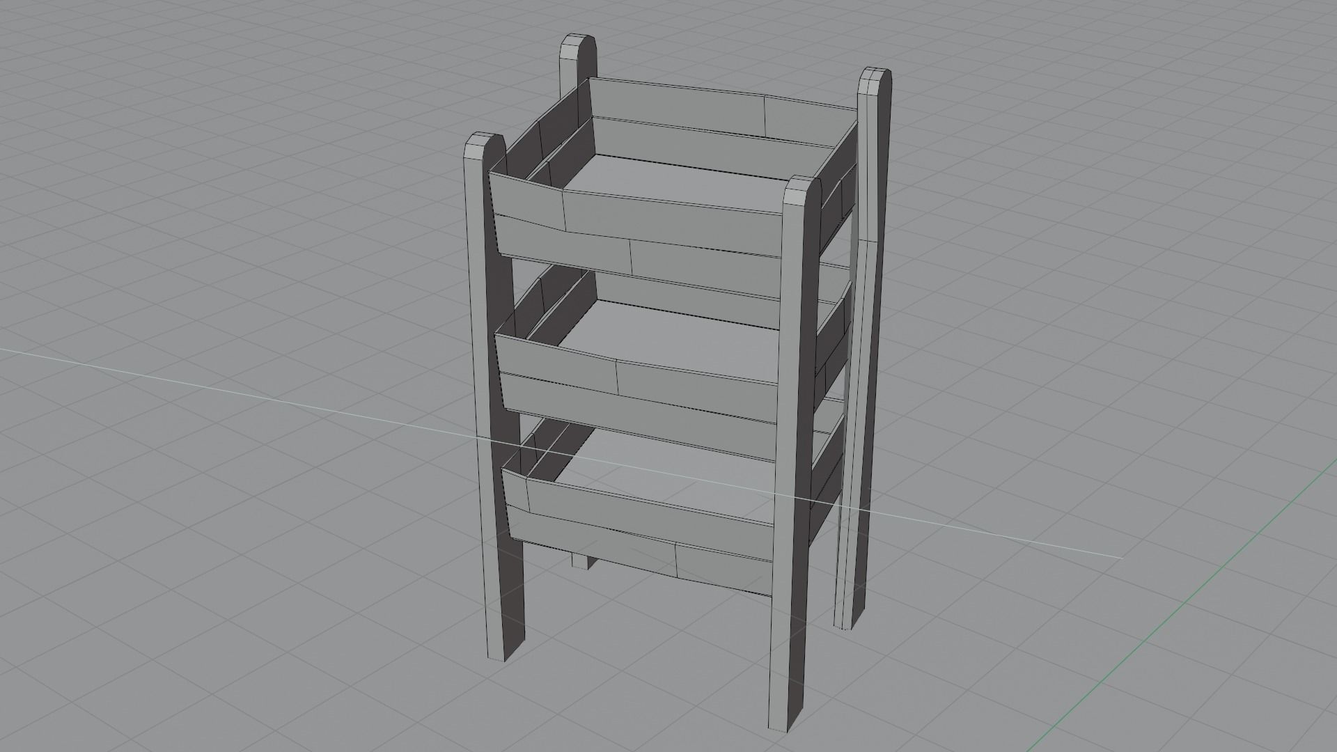  Set of 14 wooden boxes low poly game ready Free low-poly 3D model_25