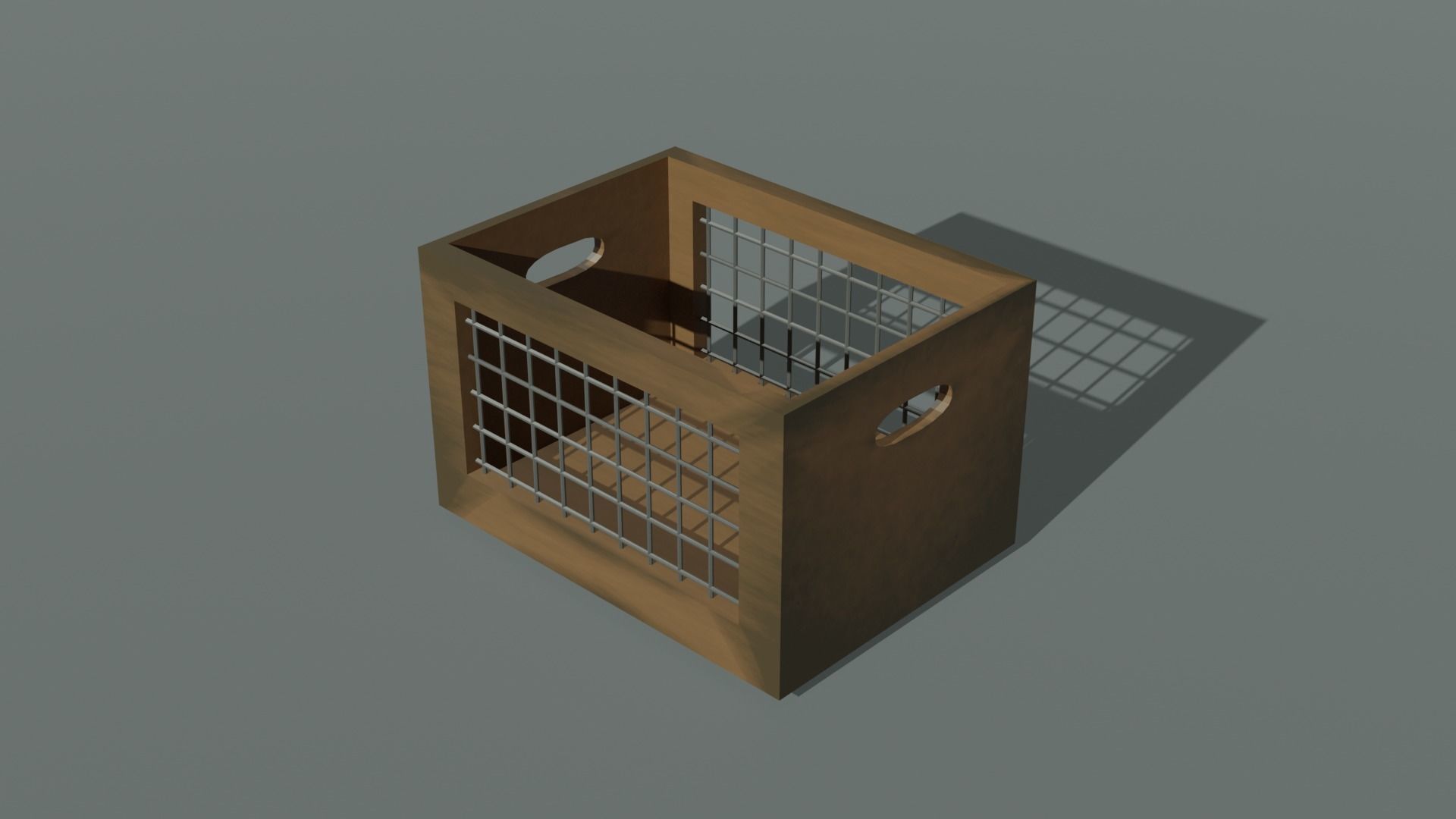  Set of 14 wooden boxes low poly game ready Free low-poly 3D model_2