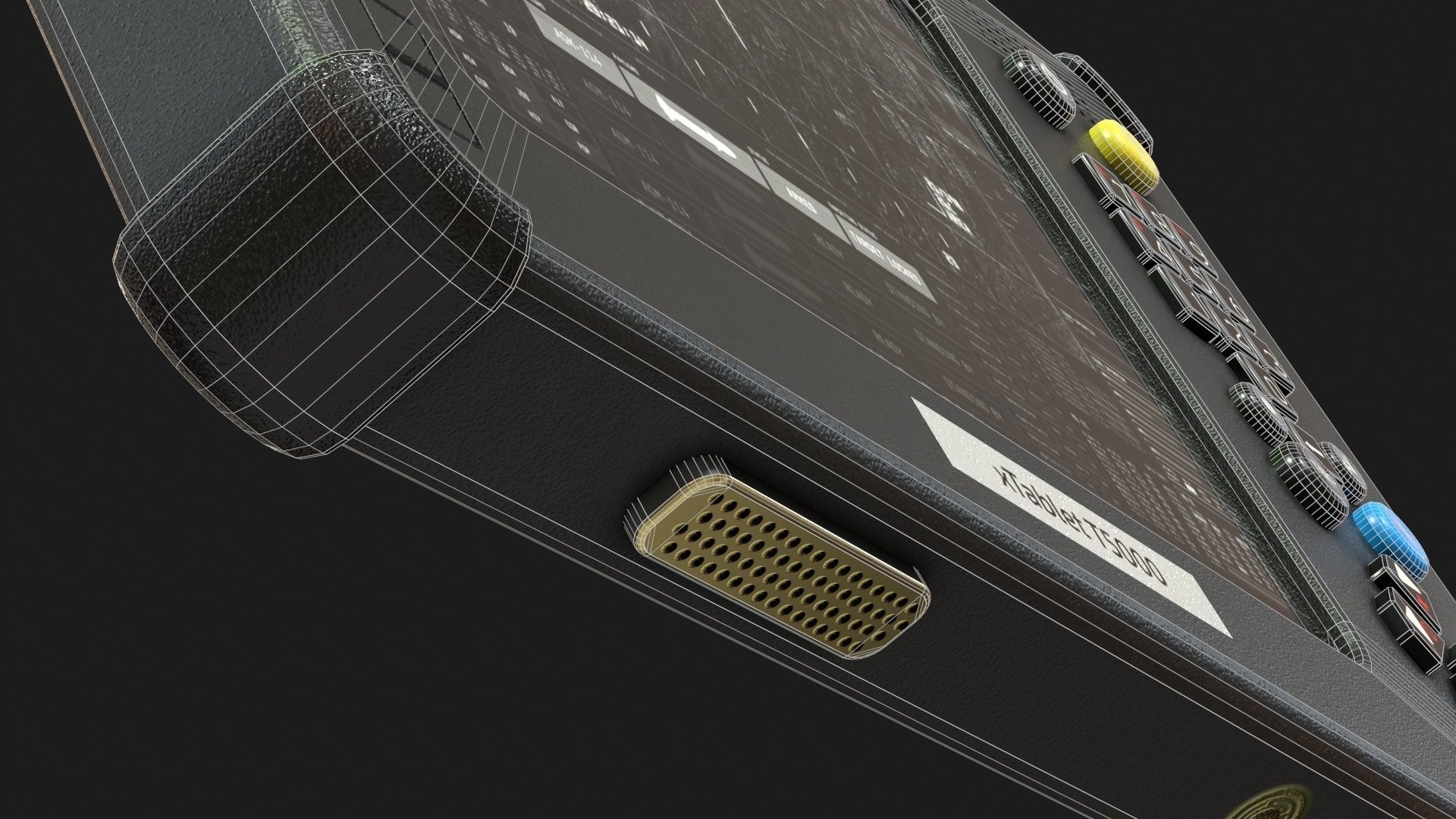 Military Tablet PC Console Low-poly 3D model_27