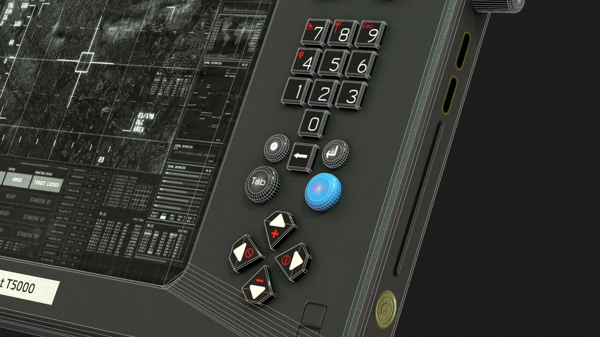 Military Tablet PC Console Low-poly 3D model_26