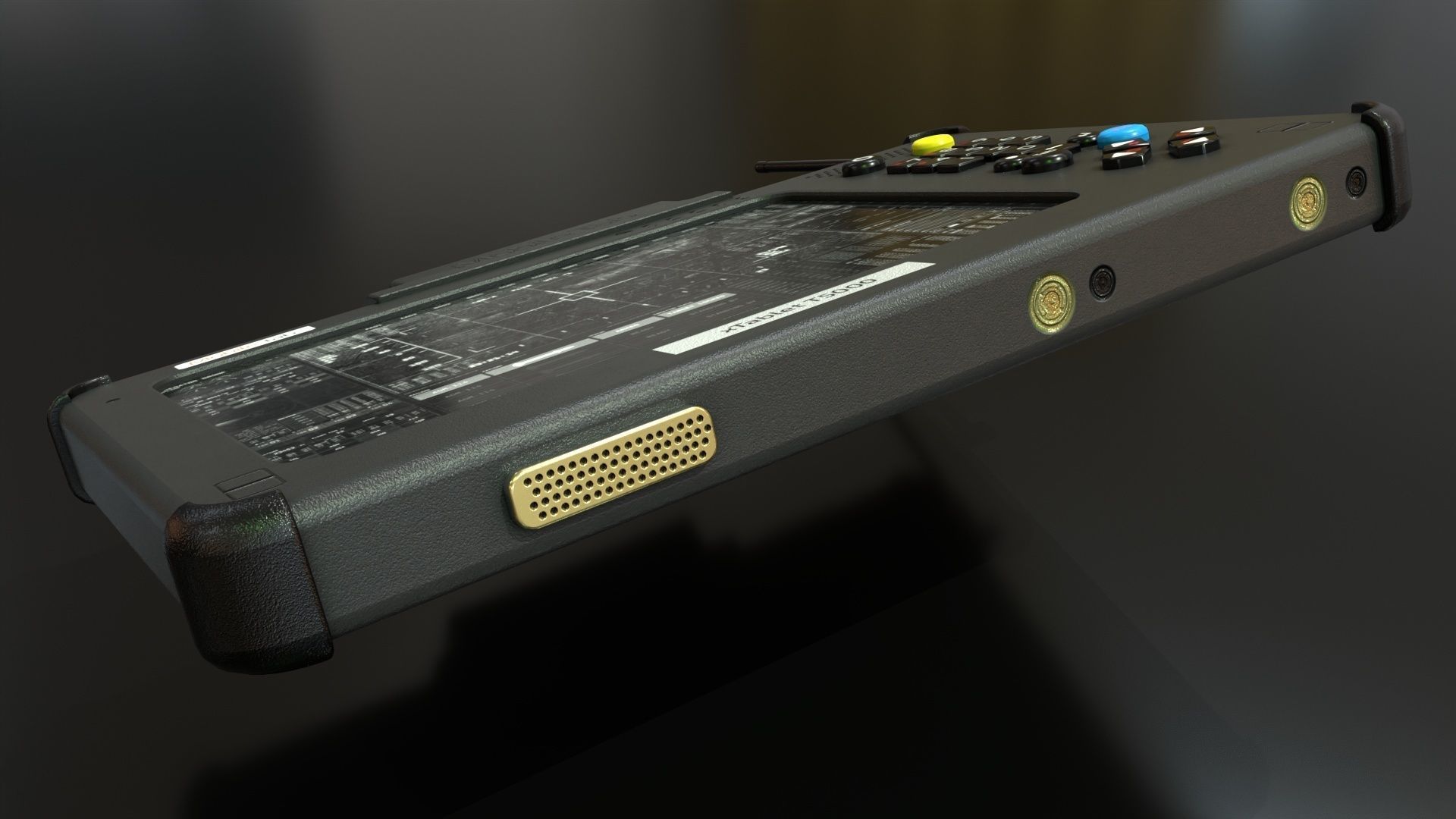 Military Tablet PC Console Low-poly 3D model_13