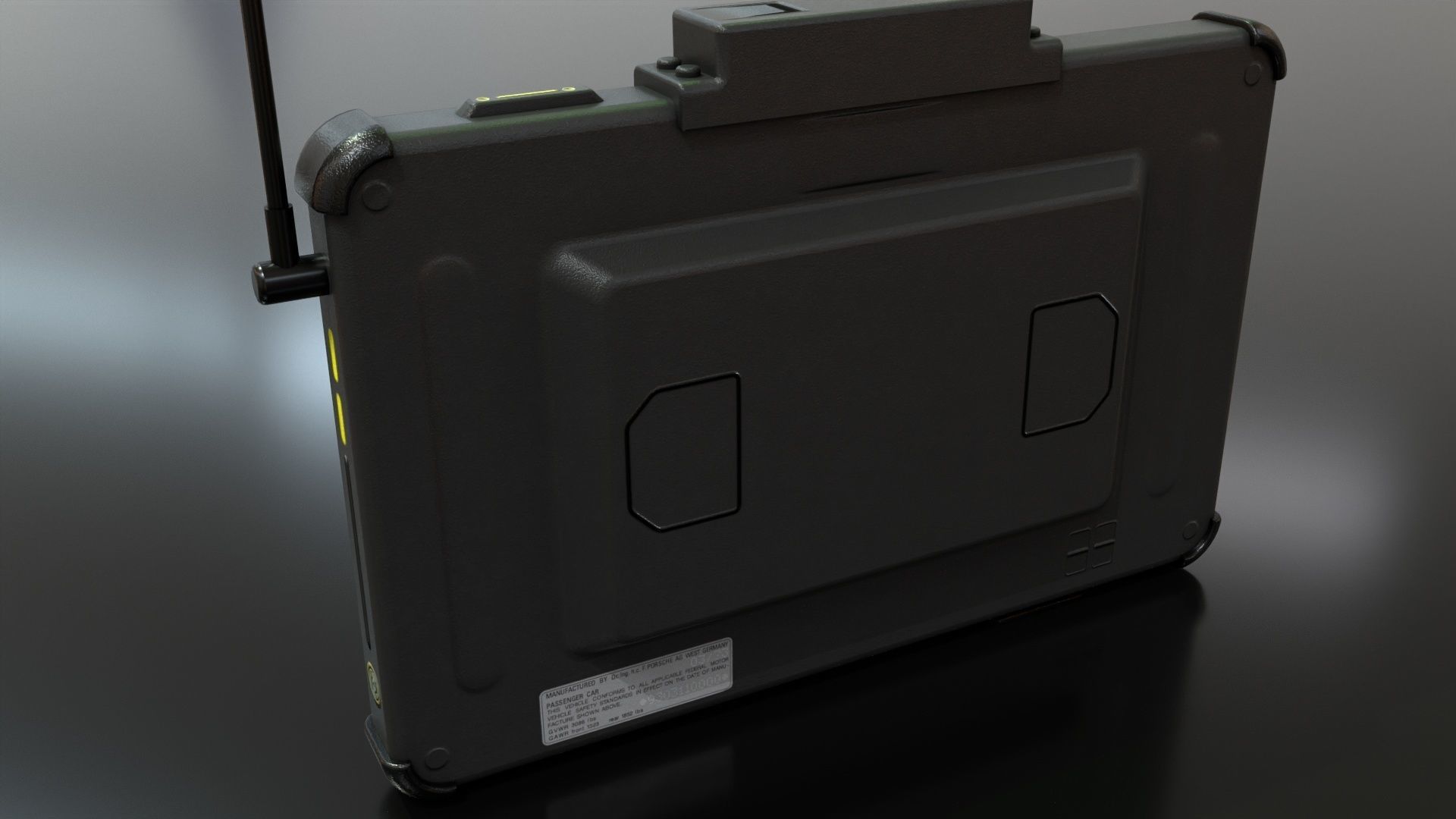 Military Tablet PC Console Low-poly 3D model_12