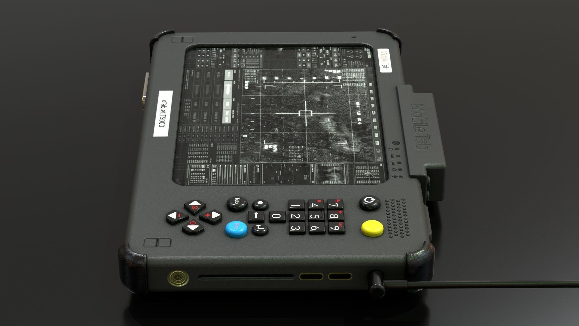 Military Tablet PC Console Low-poly 3D model_21