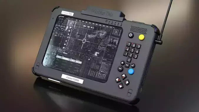 Military Tablet PC Console Low-poly 3D model