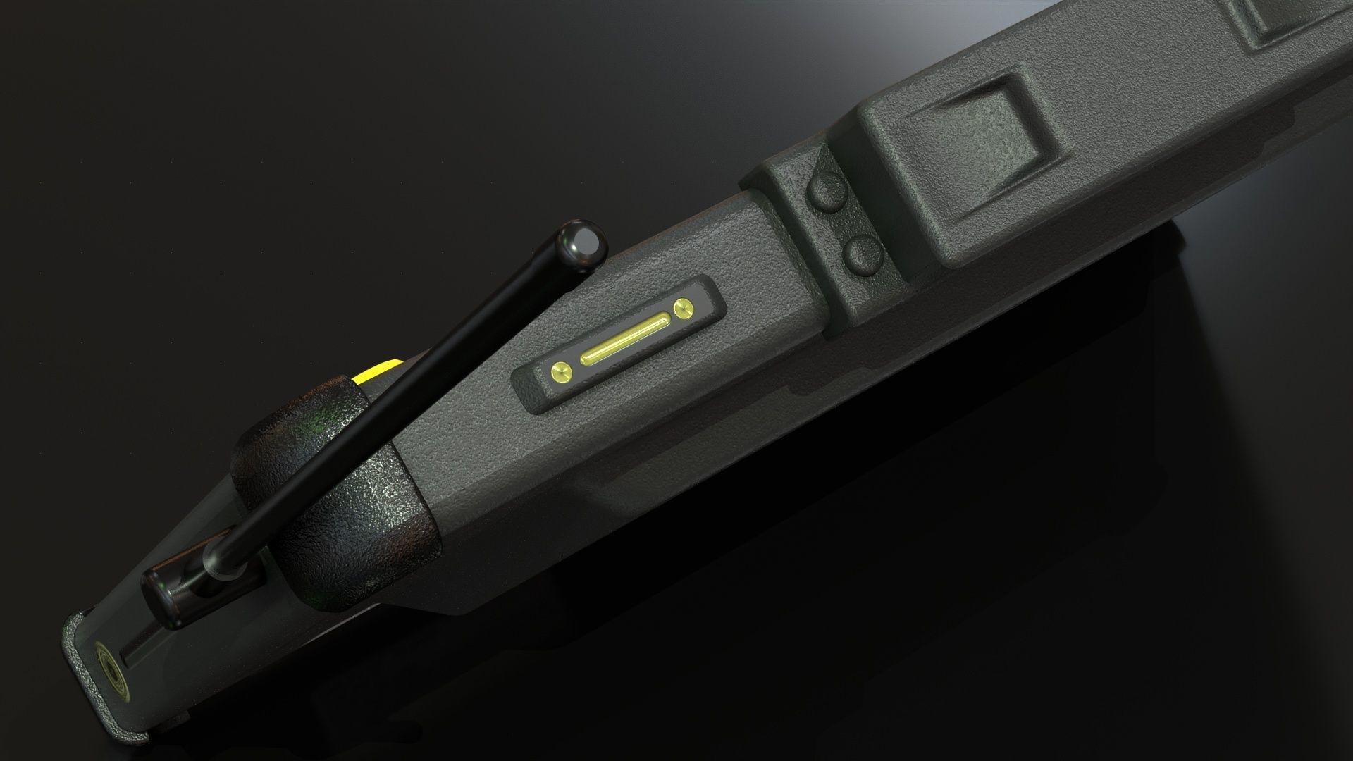 Military Tablet PC Console Low-poly 3D model_4