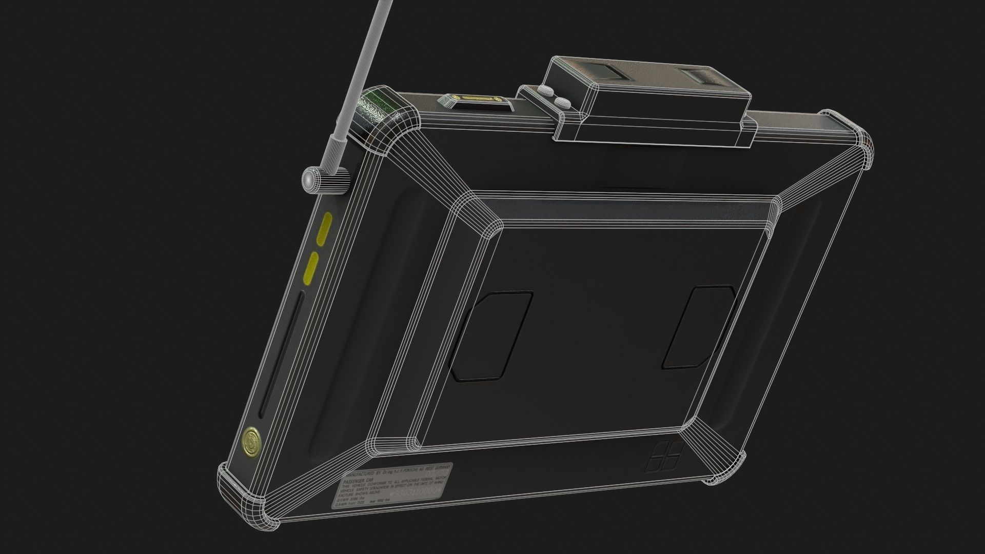 Military Tablet PC Console Low-poly 3D model_25