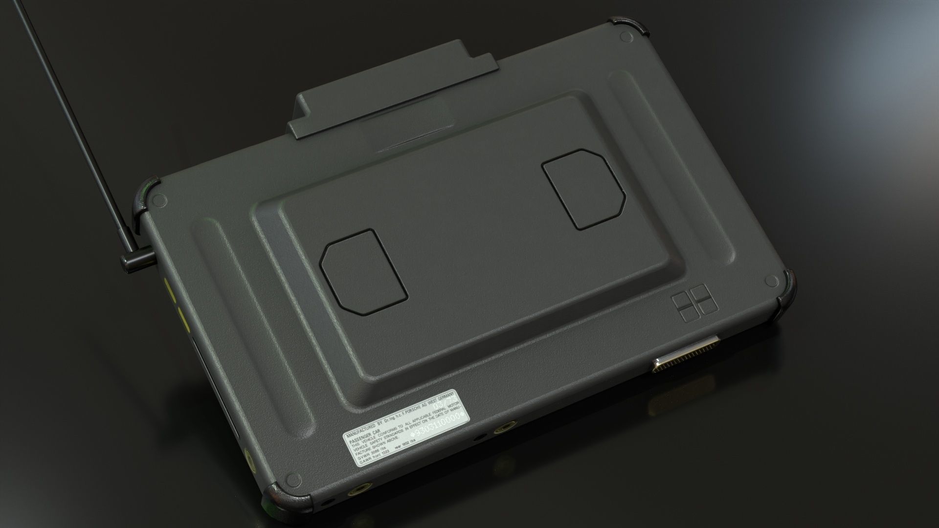 Military Tablet PC Console Low-poly 3D model_8