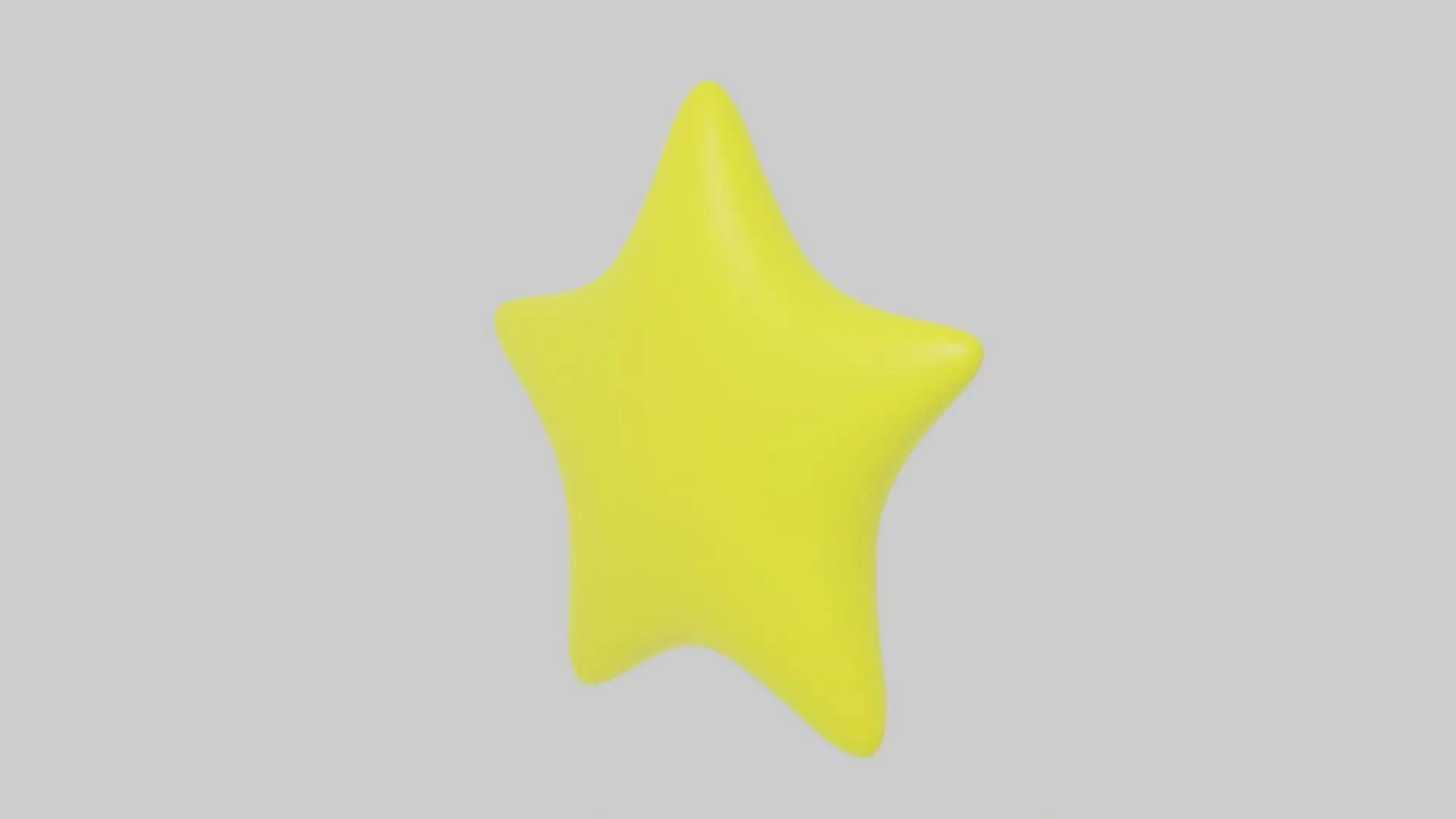 Cartoon star yellow Low-poly 3D model