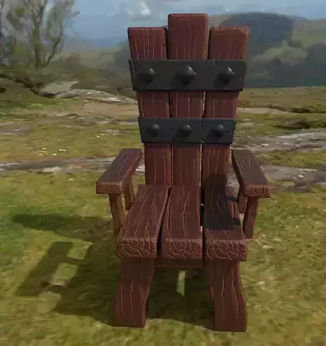 Low Poly Throne Model chair