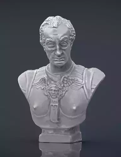 ROMAN BUST 1 Low-poly 3D model