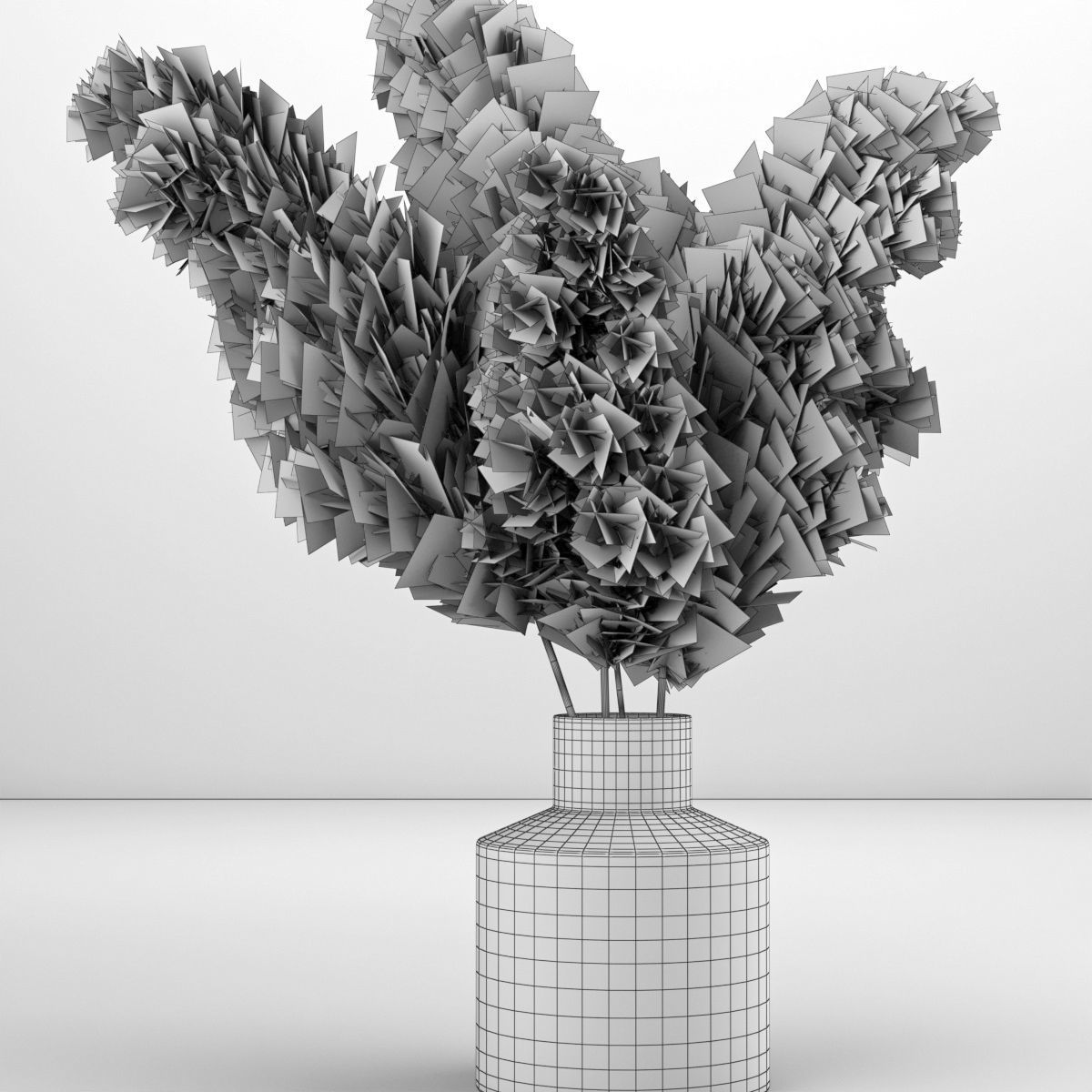 dry plant 3 in glass vase 3D model_4