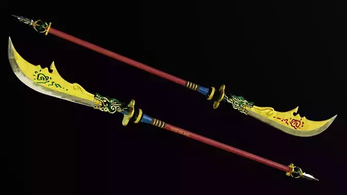 Glaive 3D model with PBR textures