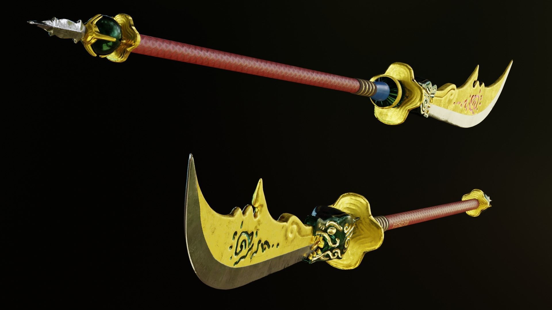 Glaive 3D model with PBR textures 3D model_7