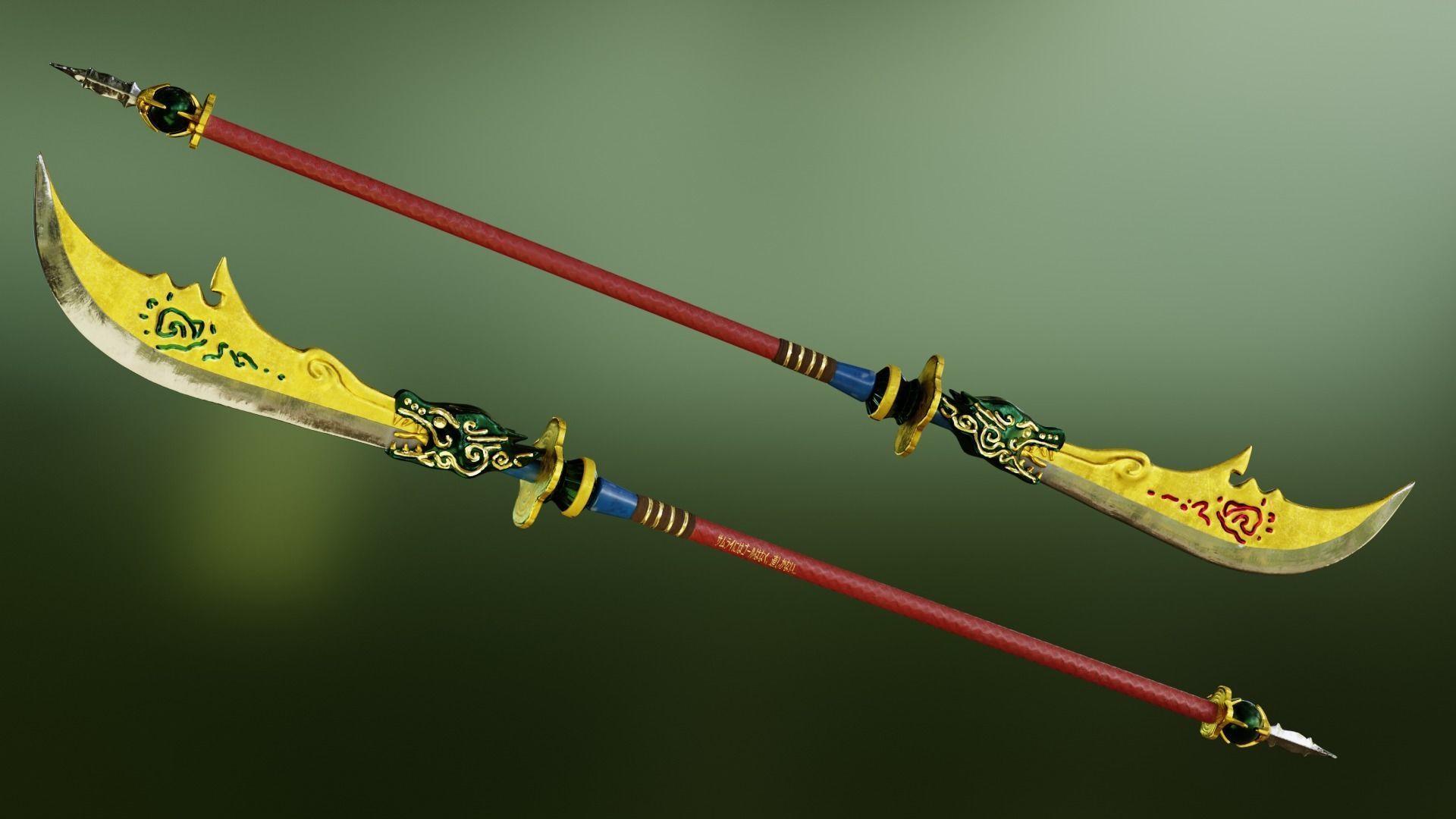 Glaive 3D model with PBR textures 3D model_3