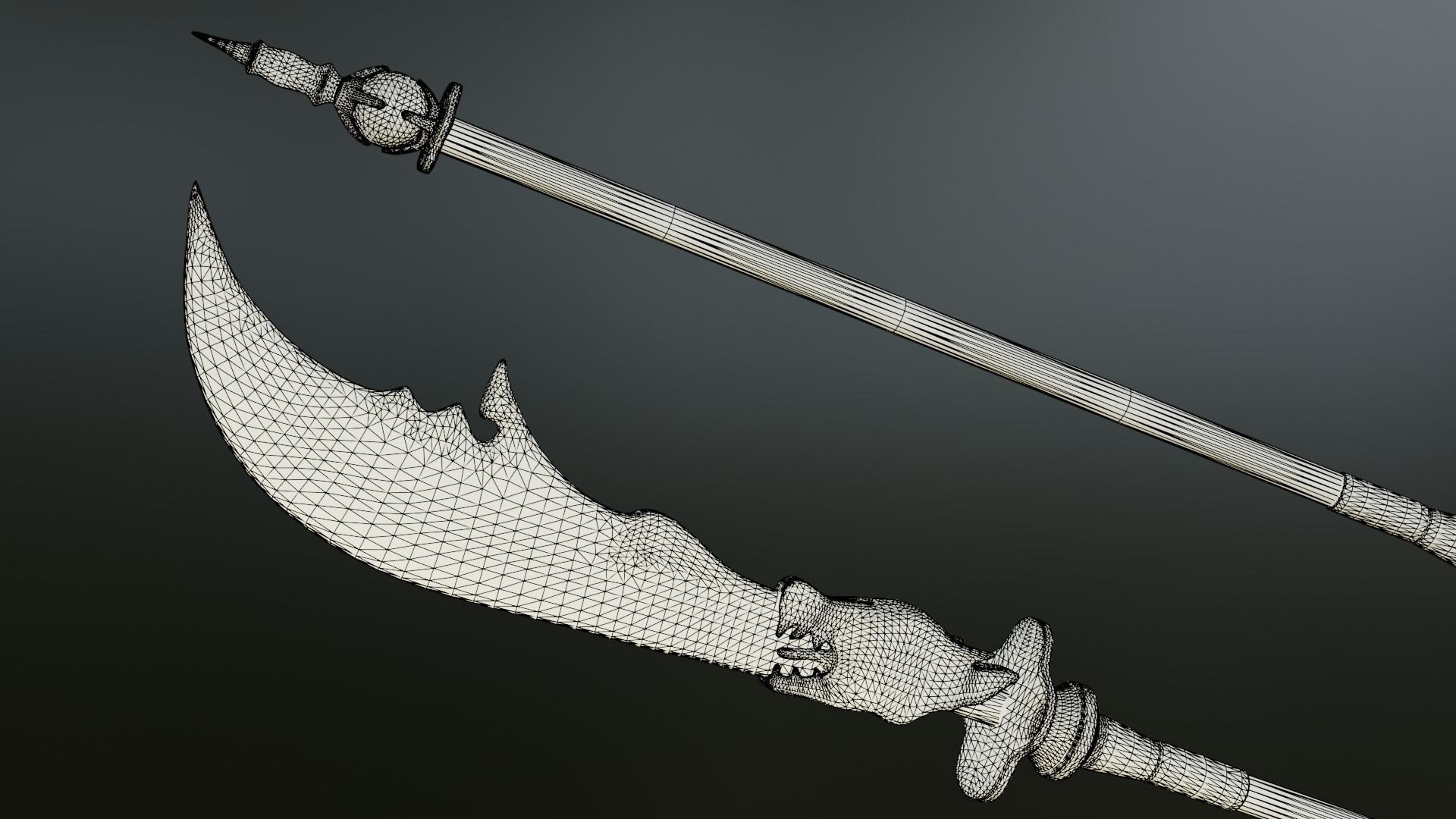 Glaive 3D model with PBR textures 3D model_6