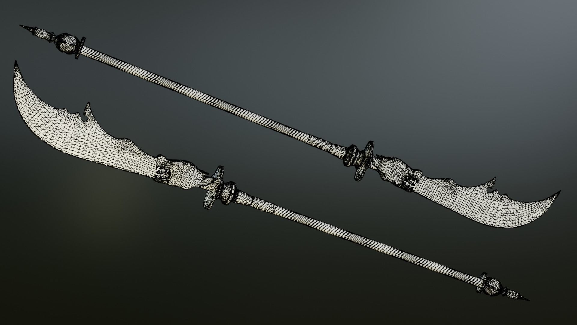 Glaive 3D model with PBR textures 3D model_4