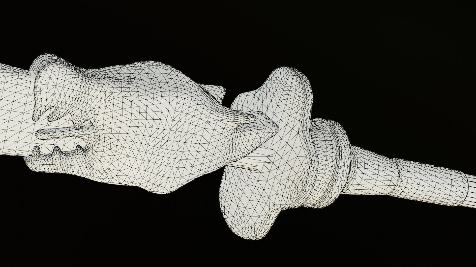 Glaive 3D model with PBR textures 3D model_10