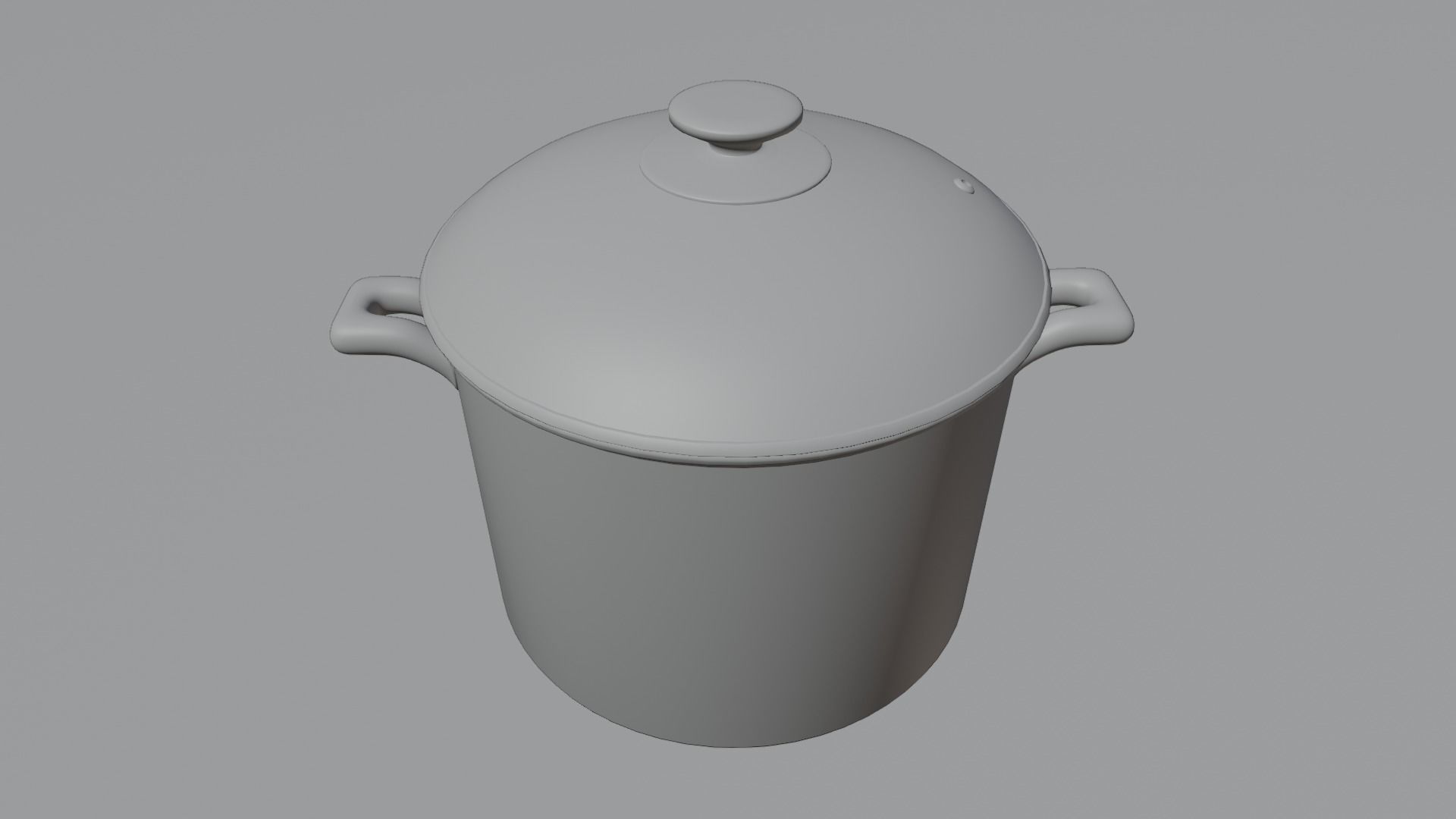 Cooking pot Low-poly 3D model_11