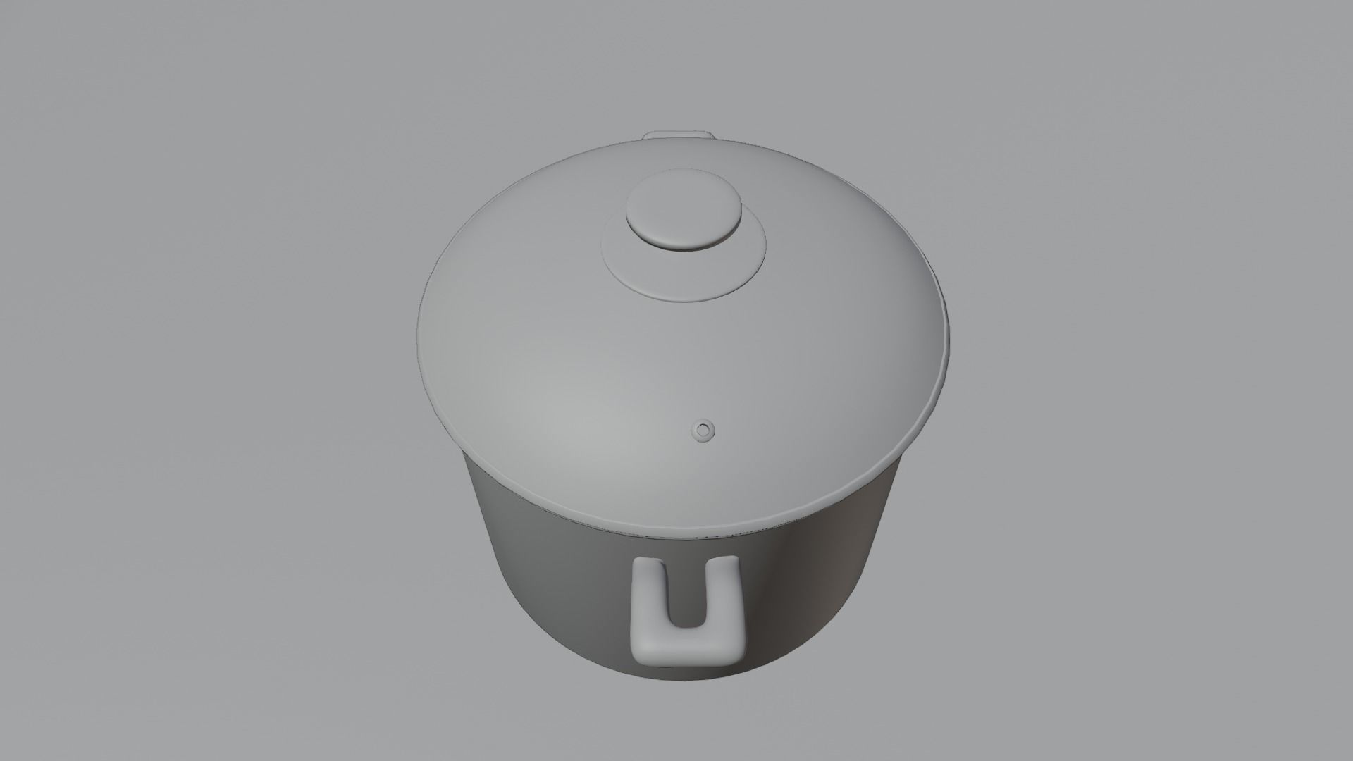 Cooking pot Low-poly 3D model_12