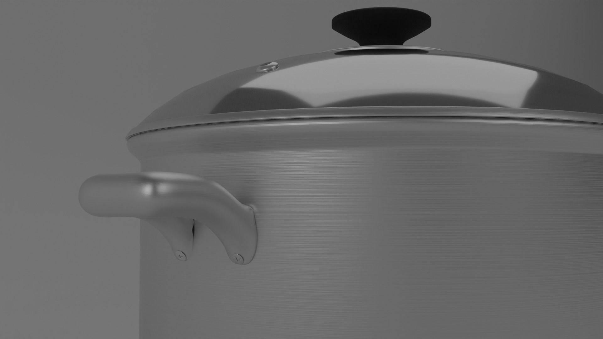 Cooking pot Low-poly 3D model_6