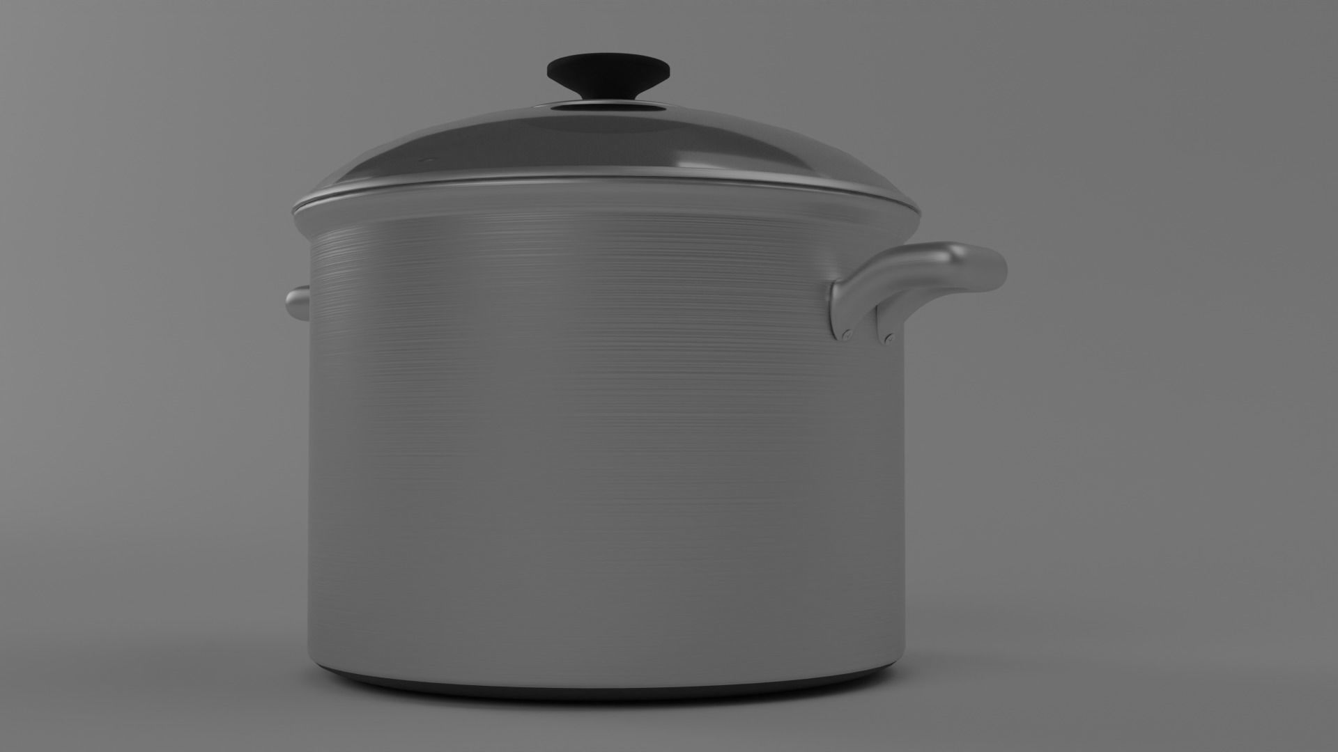 Cooking pot Low-poly 3D model_8