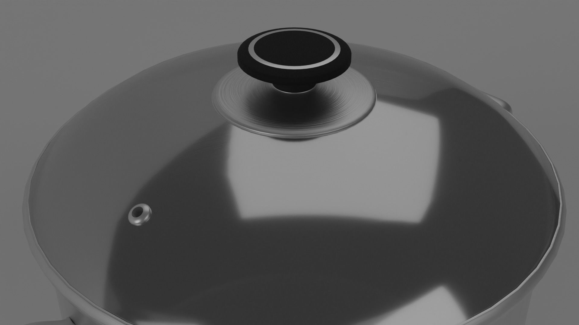 Cooking pot Low-poly 3D model_5