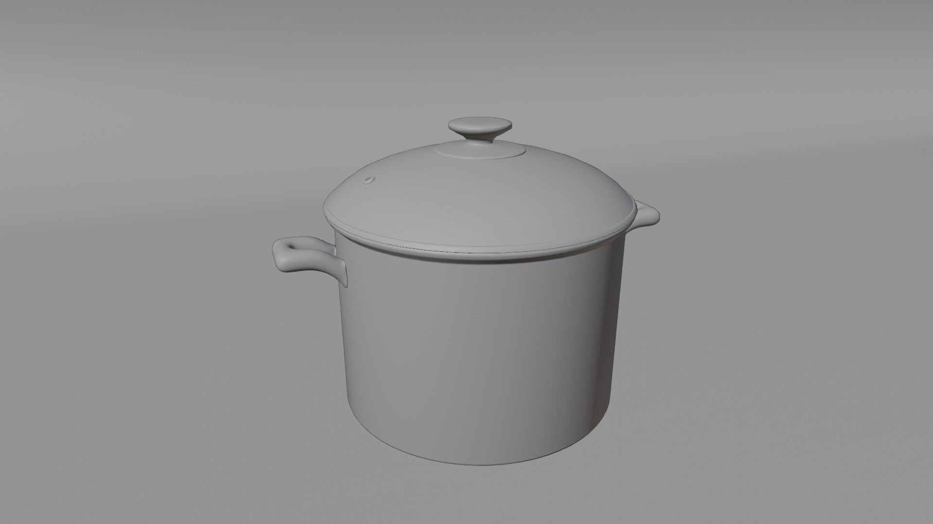 Cooking pot Low-poly 3D model_9