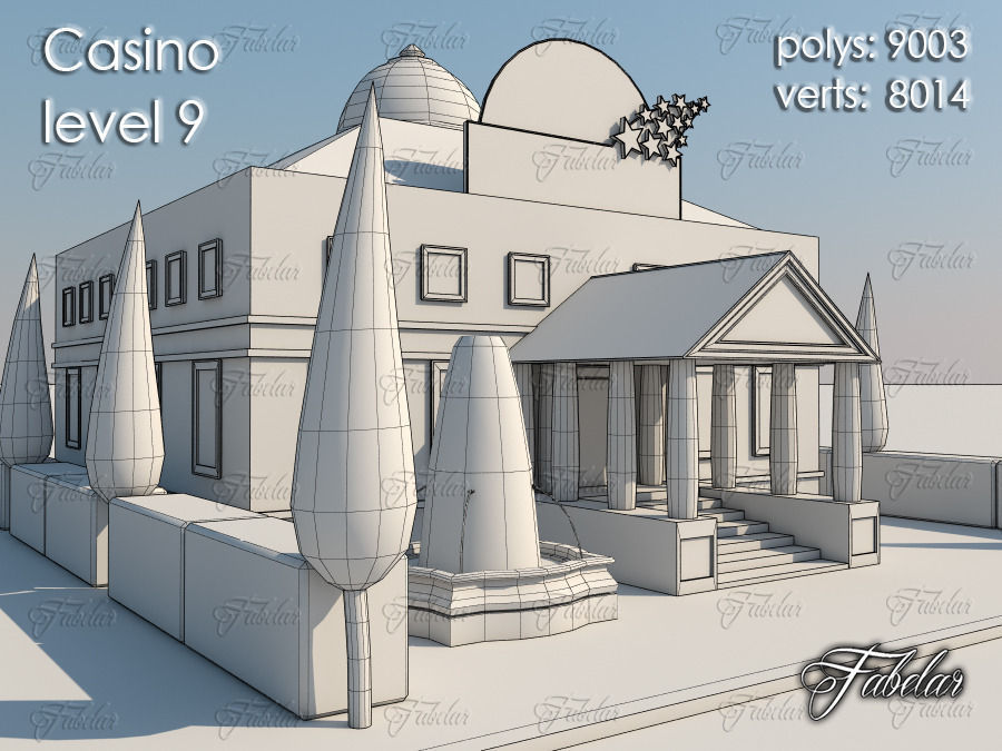 Casino Level Low-poly 3D model_6