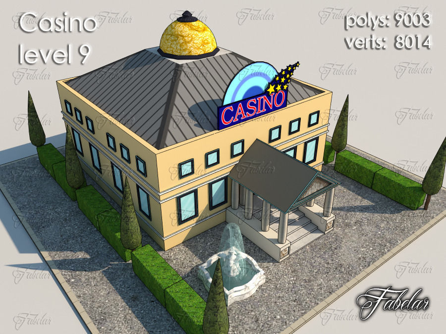 Casino Level Low-poly 3D model_1