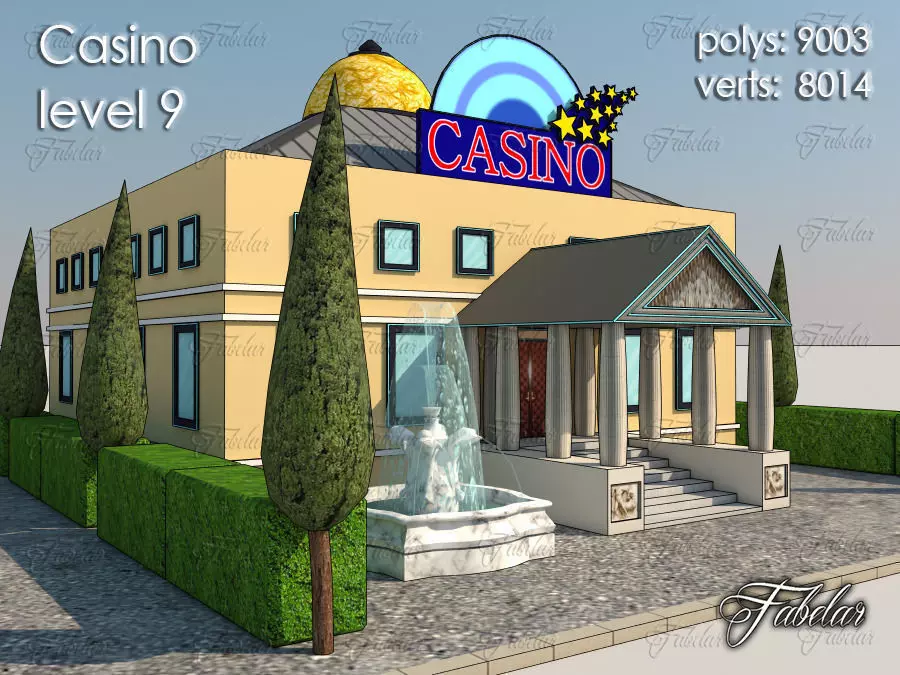 Casino Level Low-poly 3D model_0