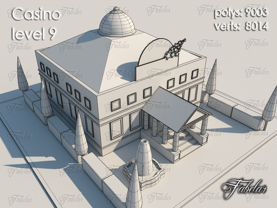 Casino Level Low-poly 3D model_7