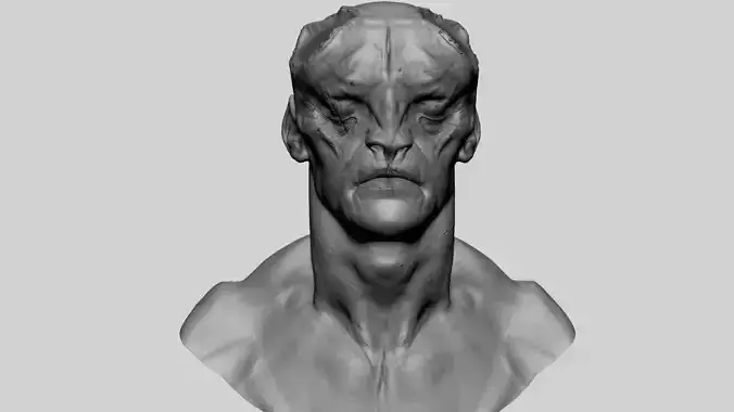 Creature Head v16 3D model