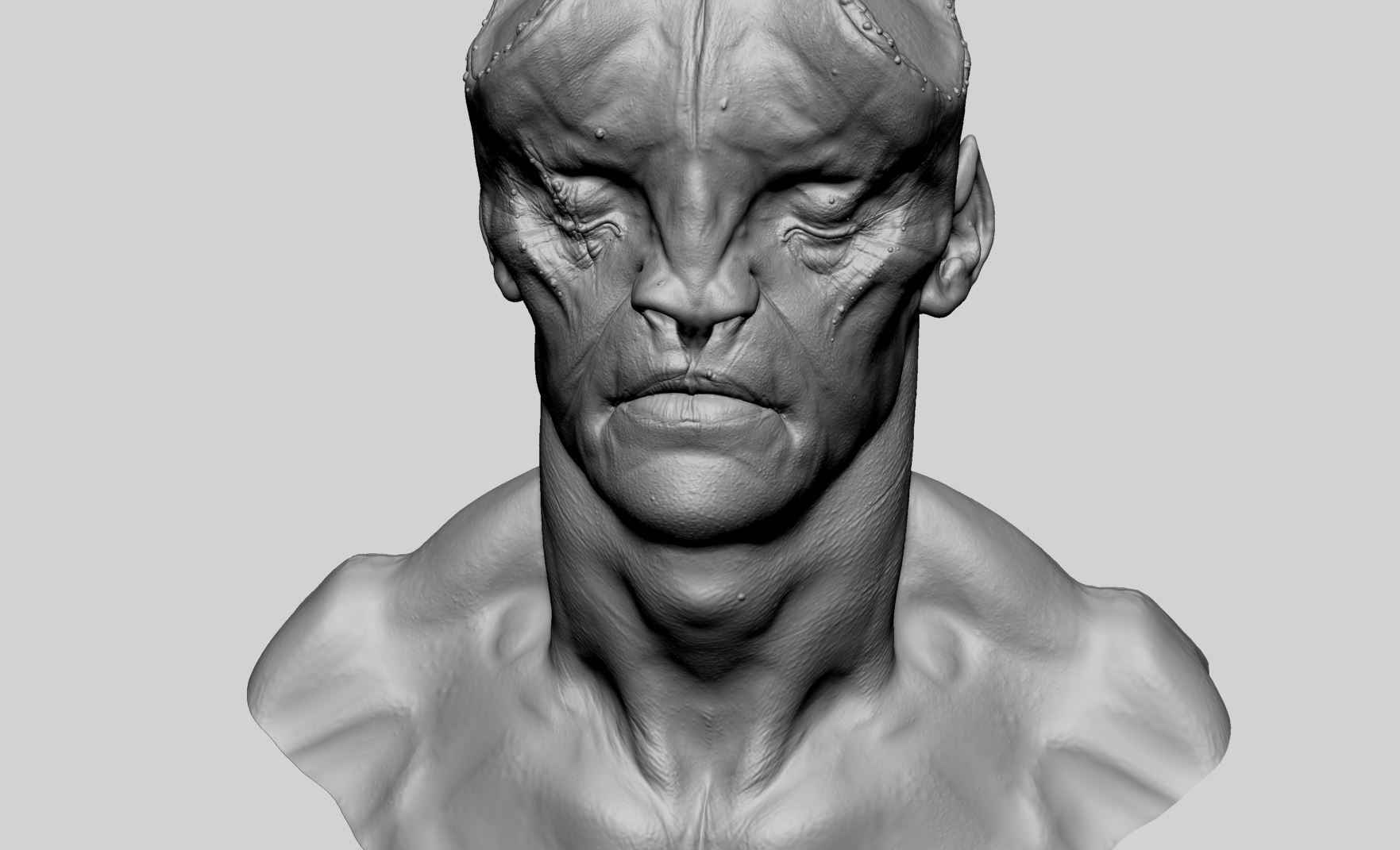 Creature Head v16 3D model_10